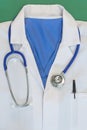 Doctor white coat and stethoscope