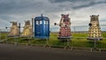 Doctor Who Daleks and Tardis which are part of Blackpool illuminations Royalty Free Stock Photo