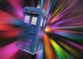 Doctor who tardis police call box space travel time lord science fiction dalek Royalty Free Stock Photo