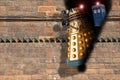 Doctor who tardis travel space time continuum brick wall science fiction Royalty Free Stock Photo