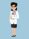 Doctor woman medical clipboard stethoscope Royalty Free Stock Photo