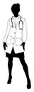 Doctor Woman Medical Silhouette Healthcare Person
