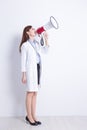 Doctor woman with speaker