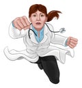 Doctor Woman Super Hero Medical Concept