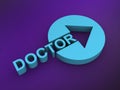 doctor word on purple Royalty Free Stock Photo