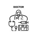 Doctor Worker Vector Concept Color Illustration
