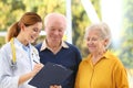 Doctor working with elderly patients Royalty Free Stock Photo