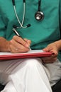 Doctor writting Royalty Free Stock Photo
