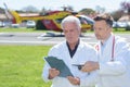 doctors on aeromedical concept Royalty Free Stock Photo
