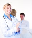 Doctors attending to a patient Royalty Free Stock Photo