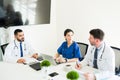 Doctors in a board meeting at a hospital