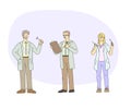 Doctors characters. Hospital healthcare staff doctor neurologist, dentist, psychotherapist. Medical team professional hospital