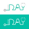 Doctors day creative logo design