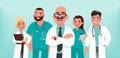 Doctors. A group of health workers. Chief physician and medical specialists Royalty Free Stock Photo