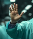 Doctors halt Raised hand signals home stop for infection prevention