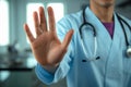 Doctors halt Raised hand signals home stop for infection prevention