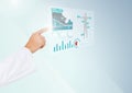 Doctors hand touching interface screen Royalty Free Stock Photo