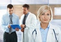 Doctors on hospital corridor Royalty Free Stock Photo