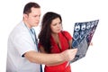 Doctors interpreting computed tomography (CT) Royalty Free Stock Photo