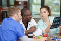 doctors looking at x-ray images in clinic Royalty Free Stock Photo