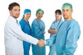 Doctors men give handshake Royalty Free Stock Photo