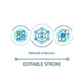 Doctors network concept icon