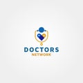 Doctors network Vector logo design