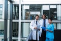 Doctors and nurse holding medical reports Royalty Free Stock Photo
