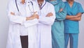 Doctors and Nurses coordinate hands. Concept Teamwork Royalty Free Stock Photo