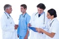 Doctors and nurses discussing together Royalty Free Stock Photo