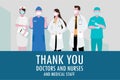 Doctors, nurses and medical staff. Royalty Free Stock Photo