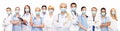 Doctors and nurses in protective medical masks Royalty Free Stock Photo