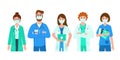 Doctors and nurses wearing medical face masks Royalty Free Stock Photo