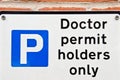 Doctors' parking Royalty Free Stock Photo