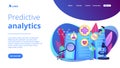 Big data healthcare concept landing page. Royalty Free Stock Photo