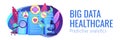 Big data healthcare concept banner header.