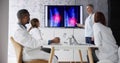 Doctors And Radiologists Discussing X-ray Images Royalty Free Stock Photo