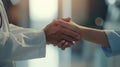 The doctors shaking hands.AI generated image Royalty Free Stock Photo