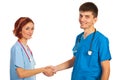 Doctors shaking hands Royalty Free Stock Photo