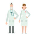 Doctors silhouette isolated on white vector illustration.