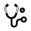 Doctors stethoscope Vector Icon easily modify.
