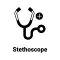 Doctors stethoscope Vector Icon easily modify.