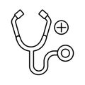 Doctors stethoscope Vector Icon easily modify.