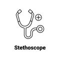 Doctors stethoscope Vector Icon easily modify.