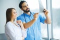 Doctors team examining a patient`s x-ray Royalty Free Stock Photo