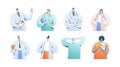 Doctors team. Medical staff doctor nurse therapist surgeon professional hospital workers, group of medics. Royalty Free Stock Photo