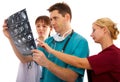 Doctors with tomogram Royalty Free Stock Photo