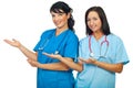 Doctors women making presentation