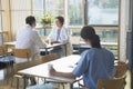 Doctors On Work Break In Cafeteria