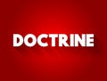 Doctrine text quote, concept background Royalty Free Stock Photo
